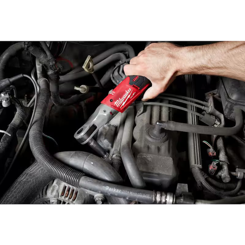 12V Lithium-Ion Brushless Cordless 3/8 in. Ratchet and Jobsite Radio with Two 3.0 Ah Batteries W465