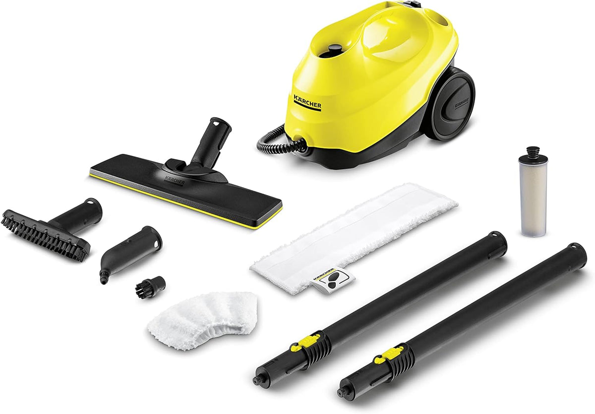 Portable Multi-Purpose Steam Cleaner with Hand & Floor Attachments C346830