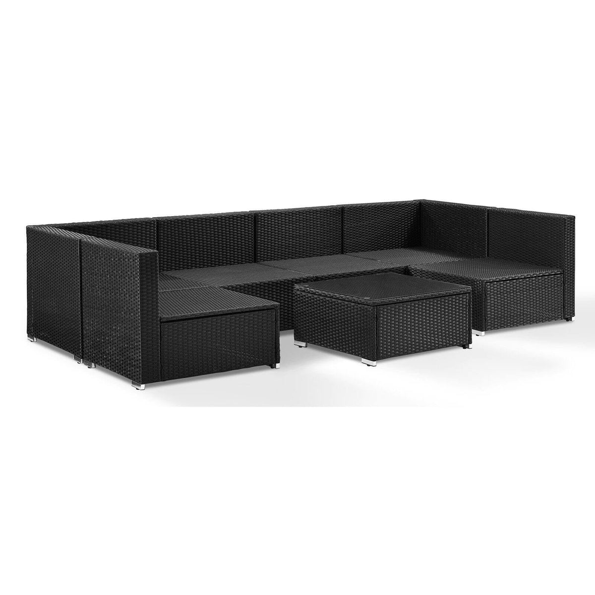 Brown 7 Piece Patio Sectional Set R350