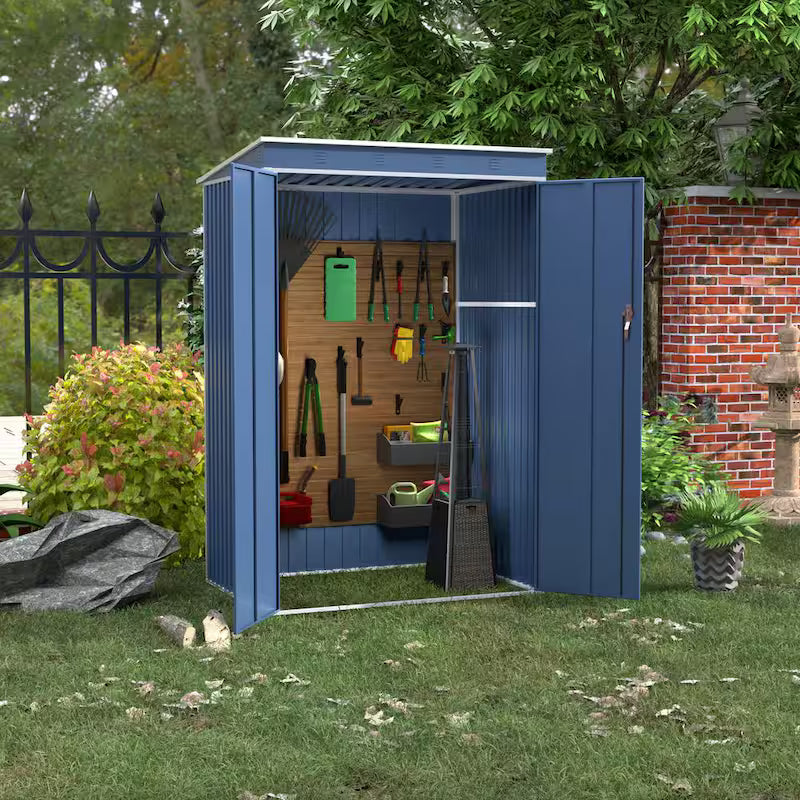 Blue Metal Outdoor Storage Shed S6791