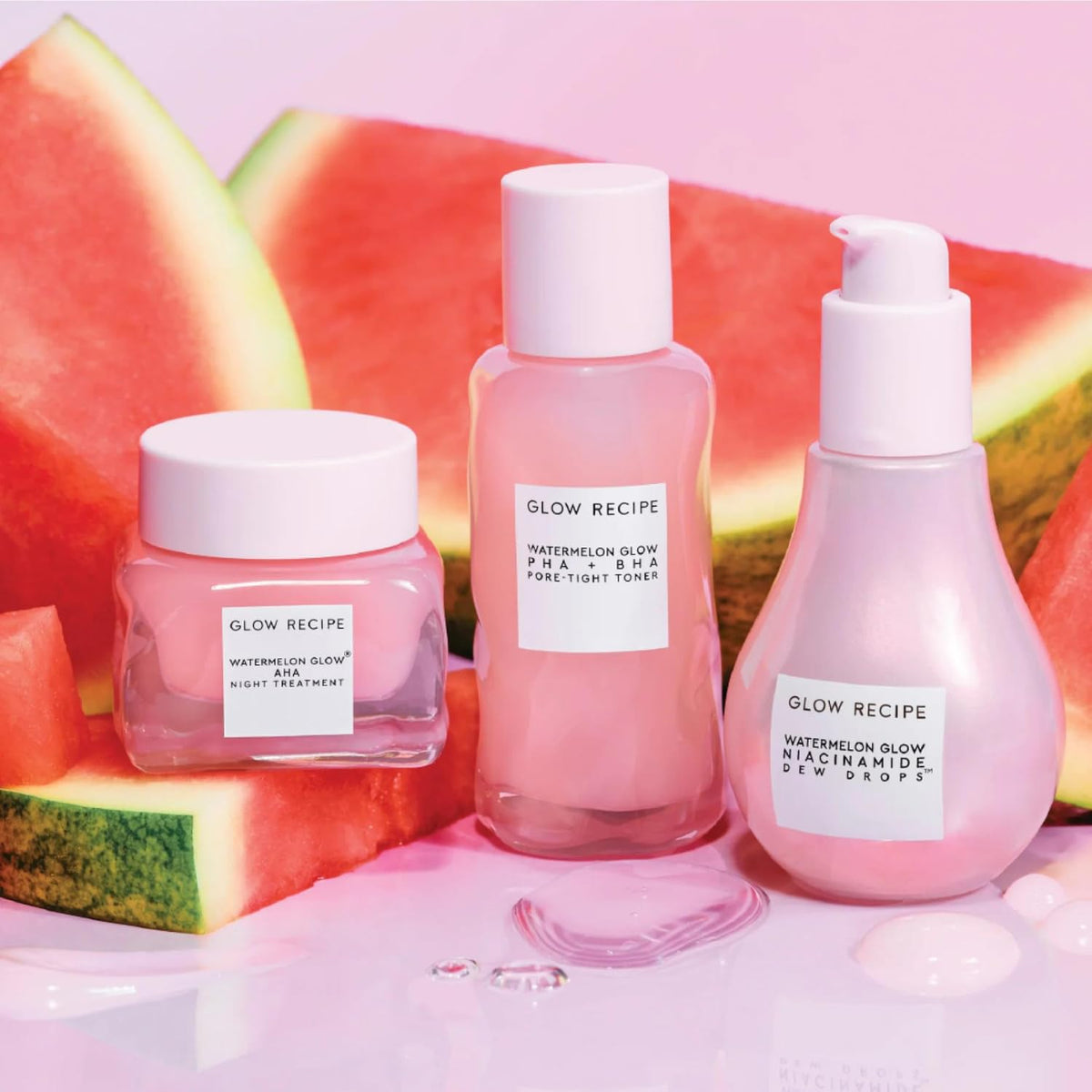 Watermelon PHA + BHA Facial Pore Toner (40 ml) + Niacinamide Dew Drops Brightening Serum (40 ml) + AHA Anti Aging Sleeping Mask (60 ml) X876304