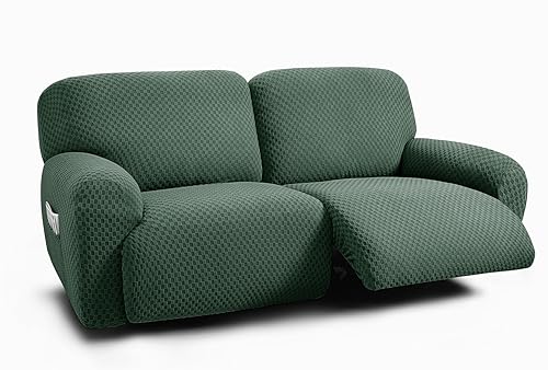 8-Piece Dark Grey Reclining Loveseat Sofa Cover X43075