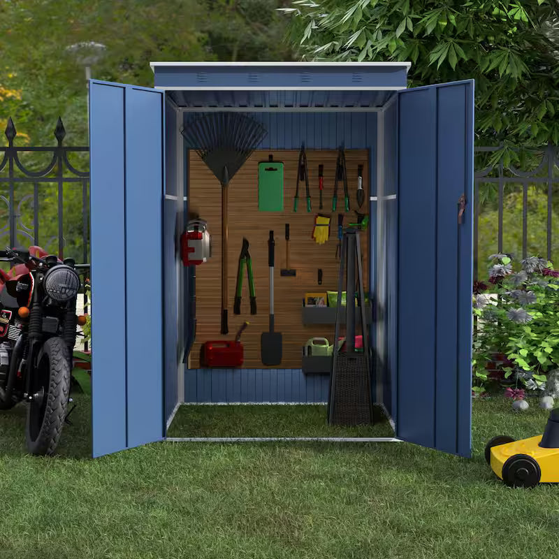 Blue Metal Outdoor Storage Shed S6791