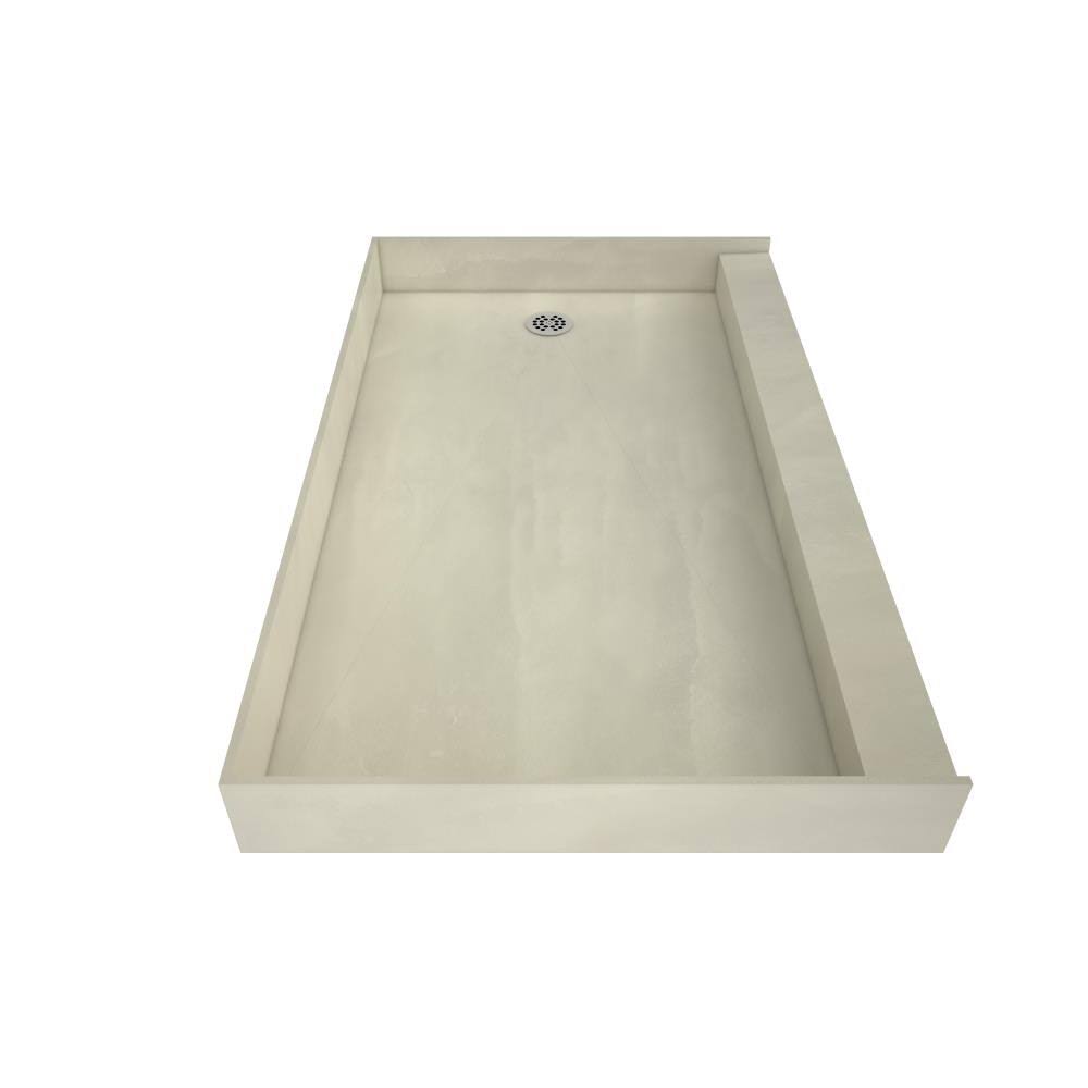 Single Curb Shower Pan with Right Drain C576961