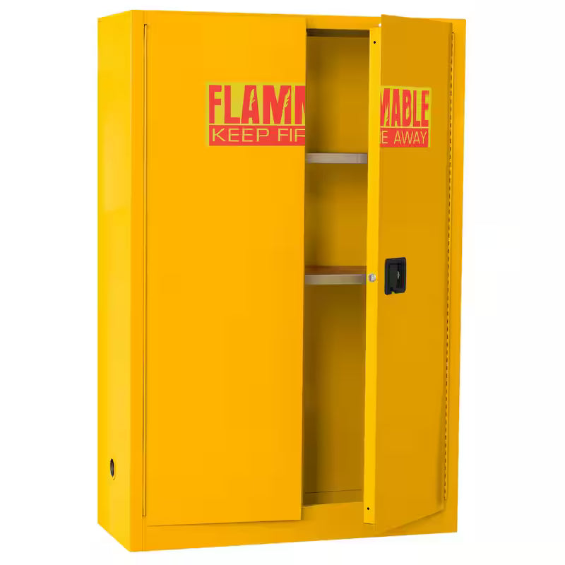 Yellow Steel Freestanding Garage Cabinet X8920