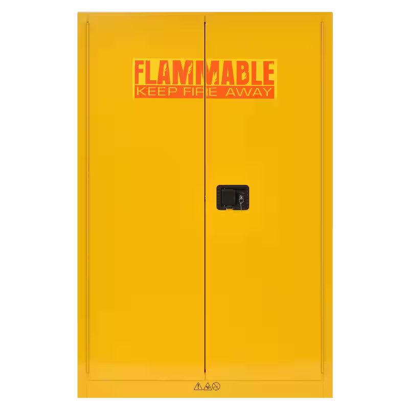 Yellow Steel Freestanding Garage Cabinet X8920