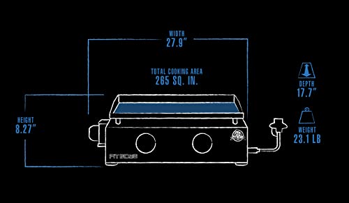 Black 2-Burner Tabletop Griddle T221695