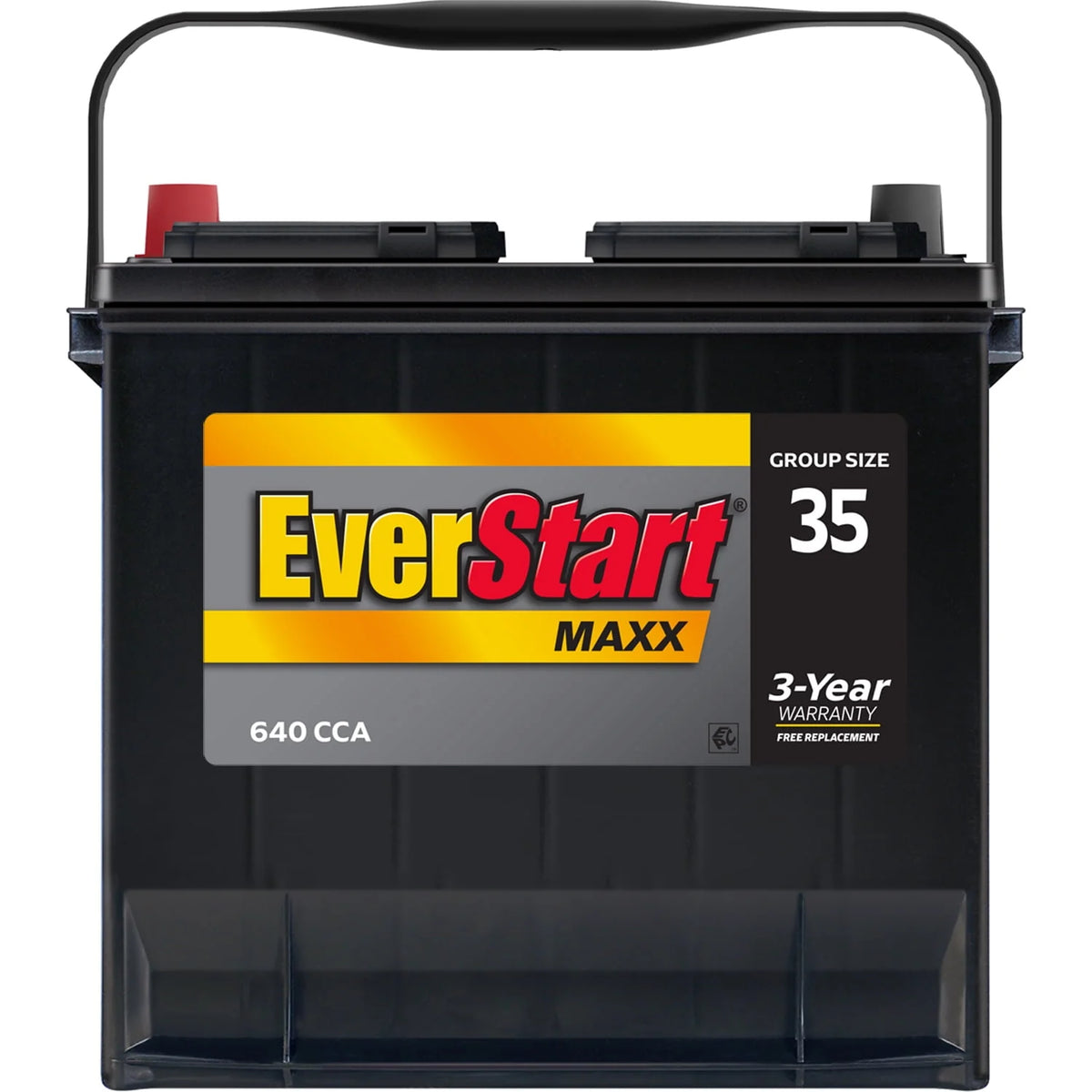 Lead Acid Automotive Battery Group Size 35 12 Volt 640 CCA Q70525