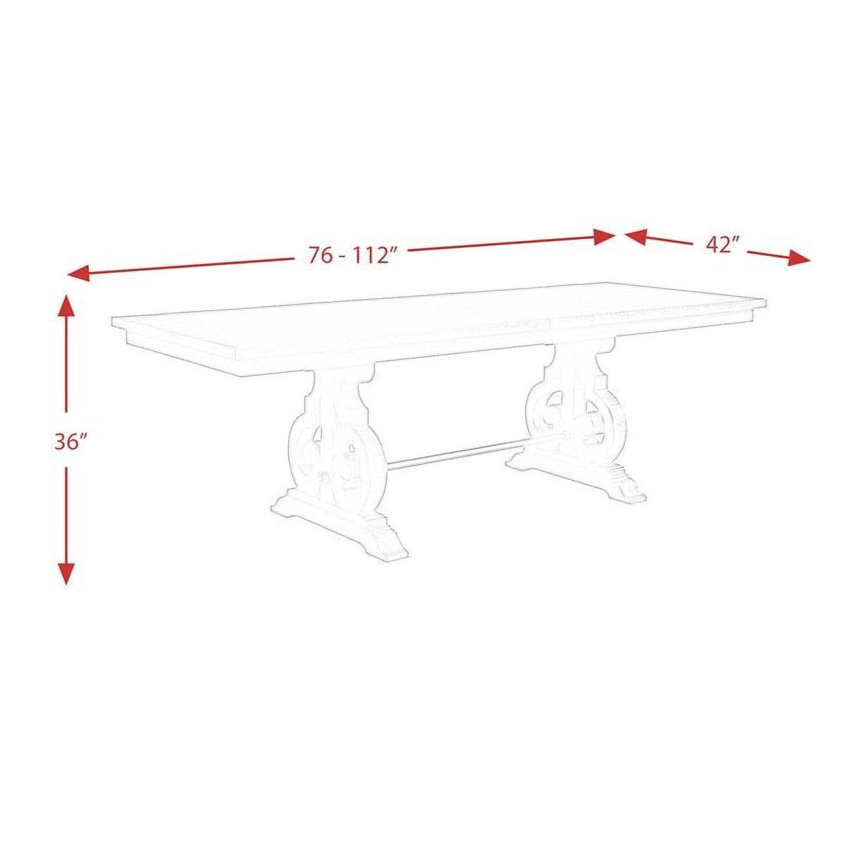 Gray Dining Table X2368