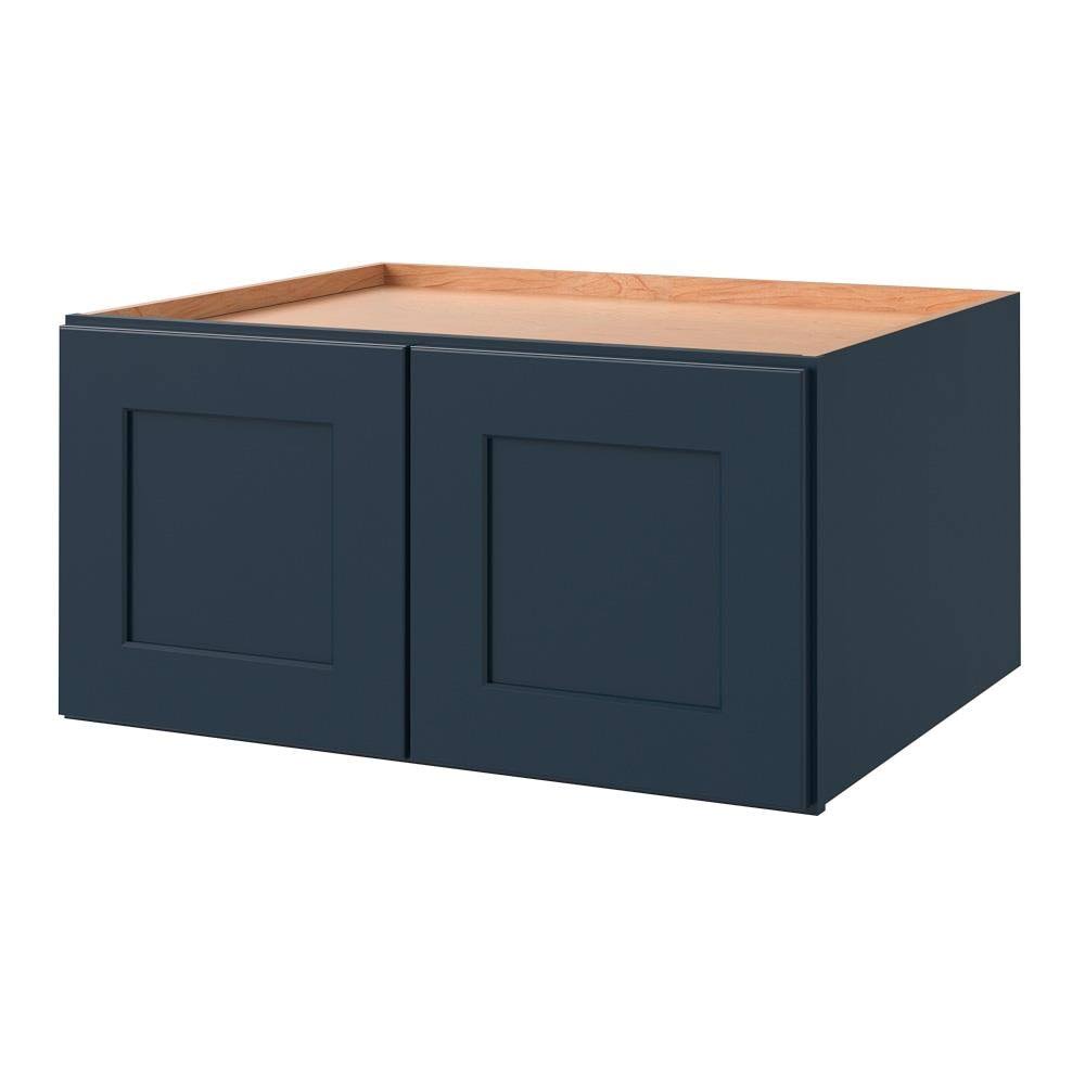 30-in Navy Square Door Wall Cabinet L837551