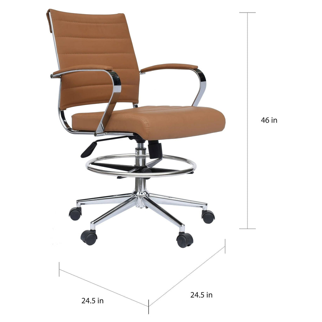 White Ergonomic Office Drafting Armchair S98010
