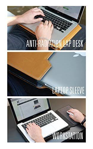 Black Laptop Lap Desk with Mouse Pad and Case M469682
