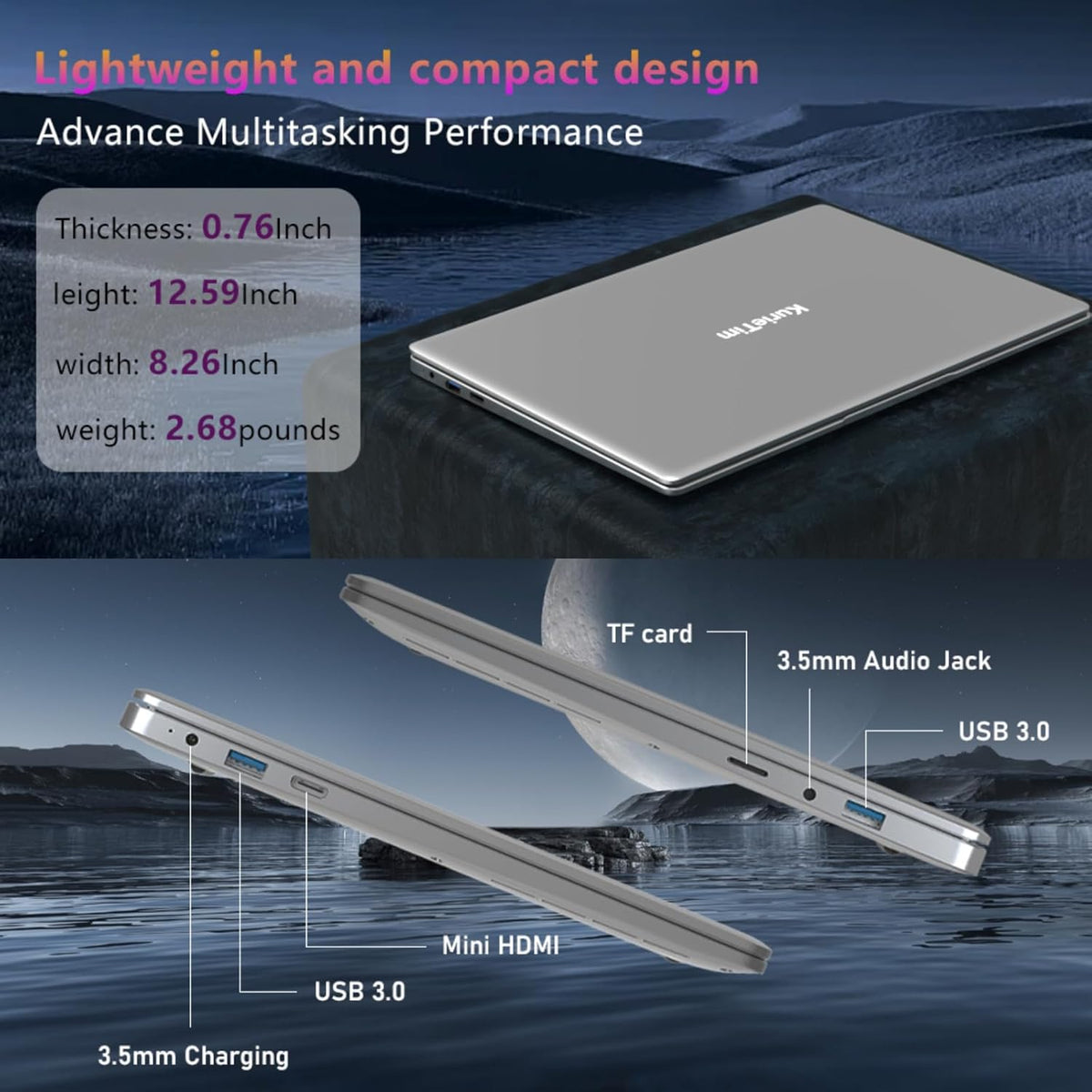 14.1 inch 1080P FHD Laptop Computer with 8GB DDR4 256GB SSD Quad-Core Intel Celeron J4105 G217879