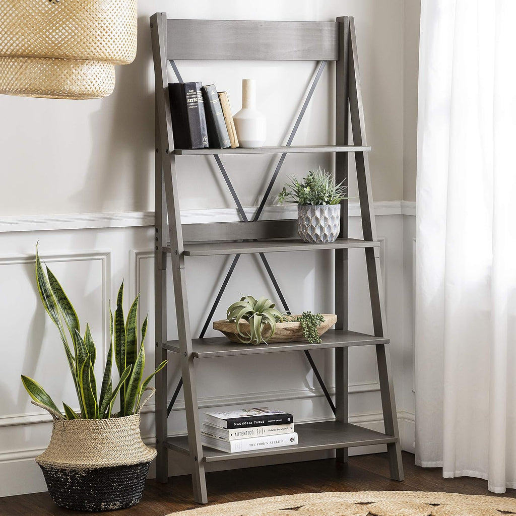 Brown 4 Shelves Wood Bookcase X41997