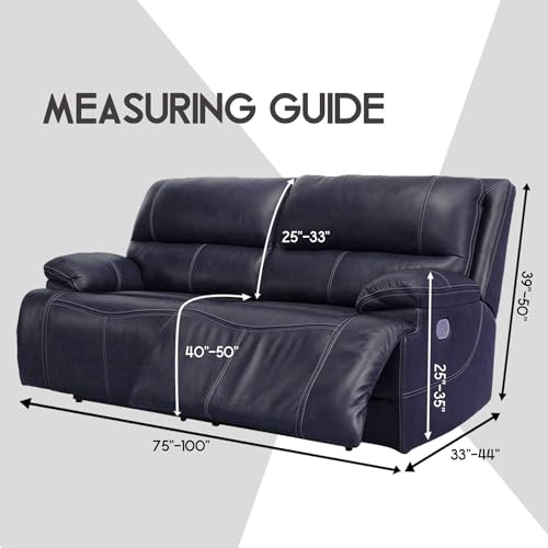 8-Piece Dark Grey Reclining Loveseat Sofa Cover X43075