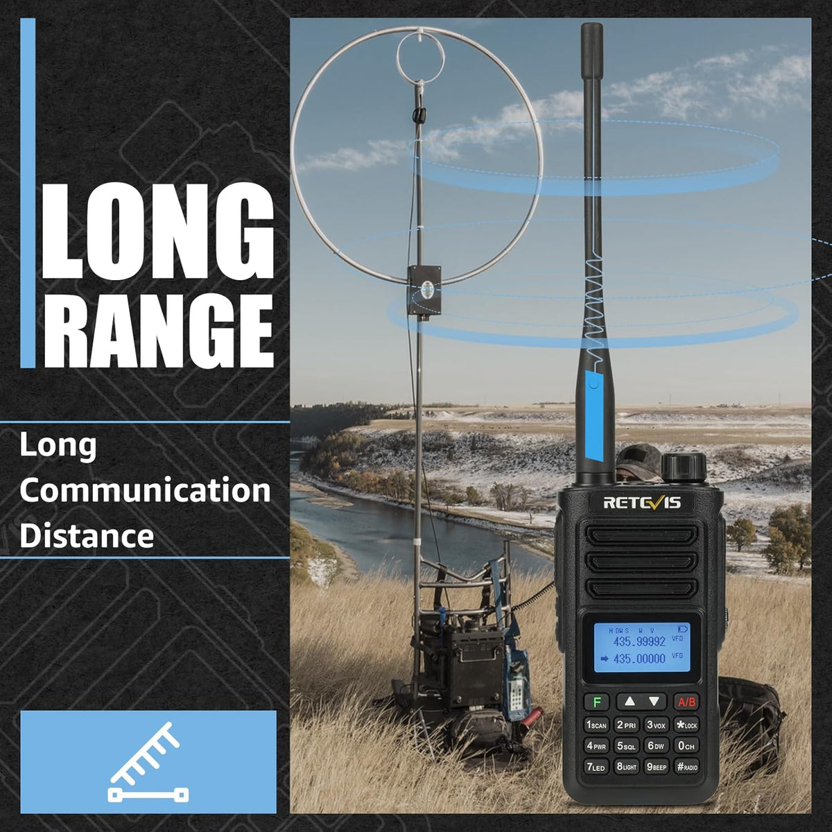 Ham Radio Dual Band Radio Bundle with Two Way Radio Headset D456