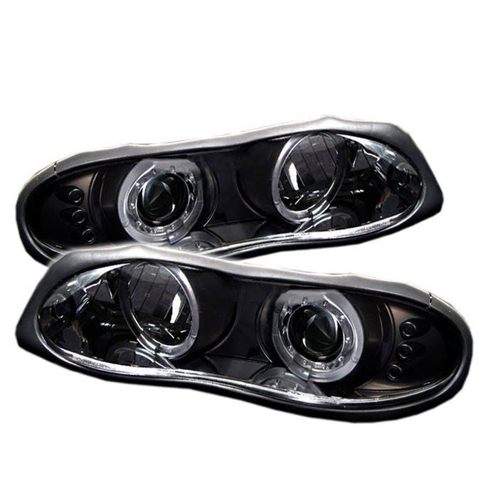 Black LED Halo Projector Headlights F327103