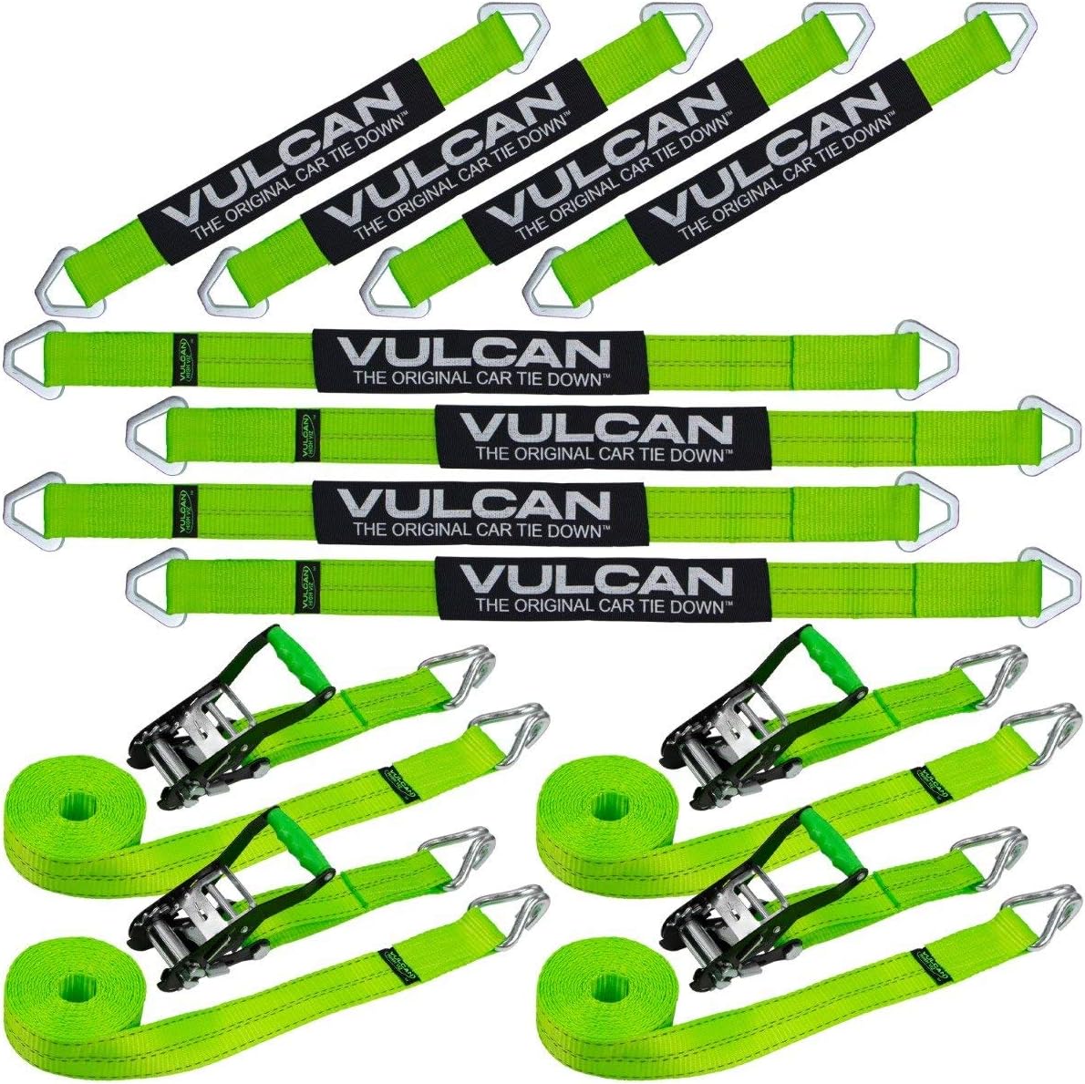 Axle Strap Tie Down Kit with Wire Hook Ratchet Straps C244
