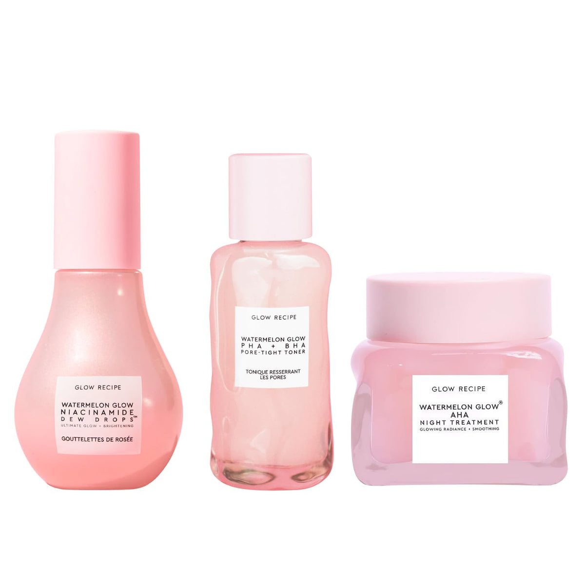 Watermelon PHA + BHA Facial Pore Toner (40 ml) + Niacinamide Dew Drops Brightening Serum (40 ml) + AHA Anti Aging Sleeping Mask (60 ml) X876304
