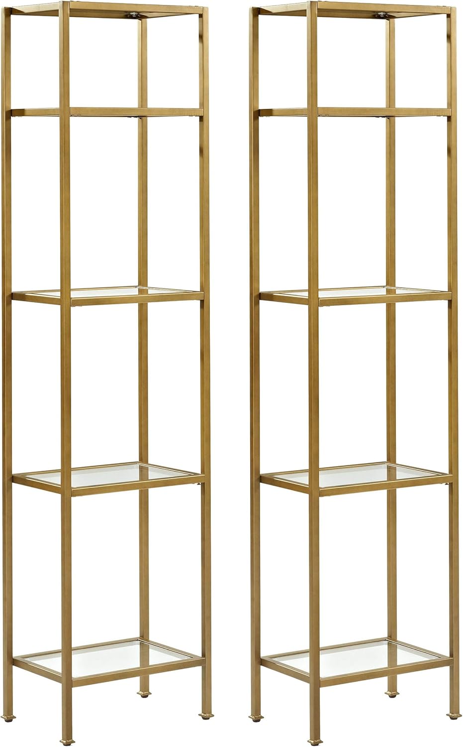 Gold and Glass Bookcase J8815