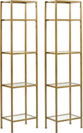 Gold and Glass Bookcase J8815