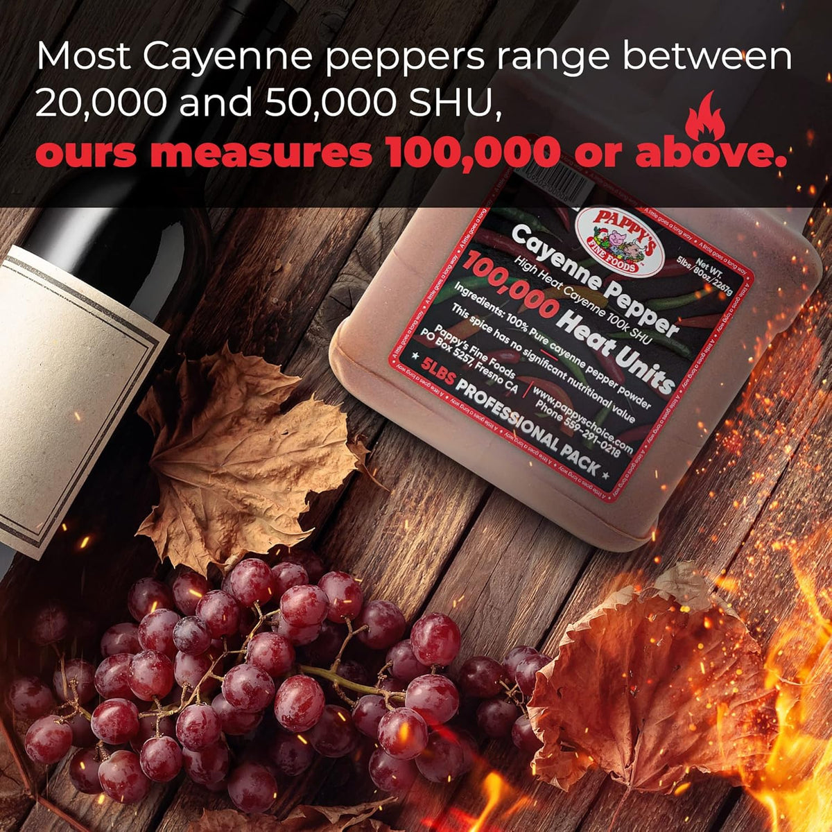 100,000 Heat Units 5lb Cayenne Pepper Powder L931