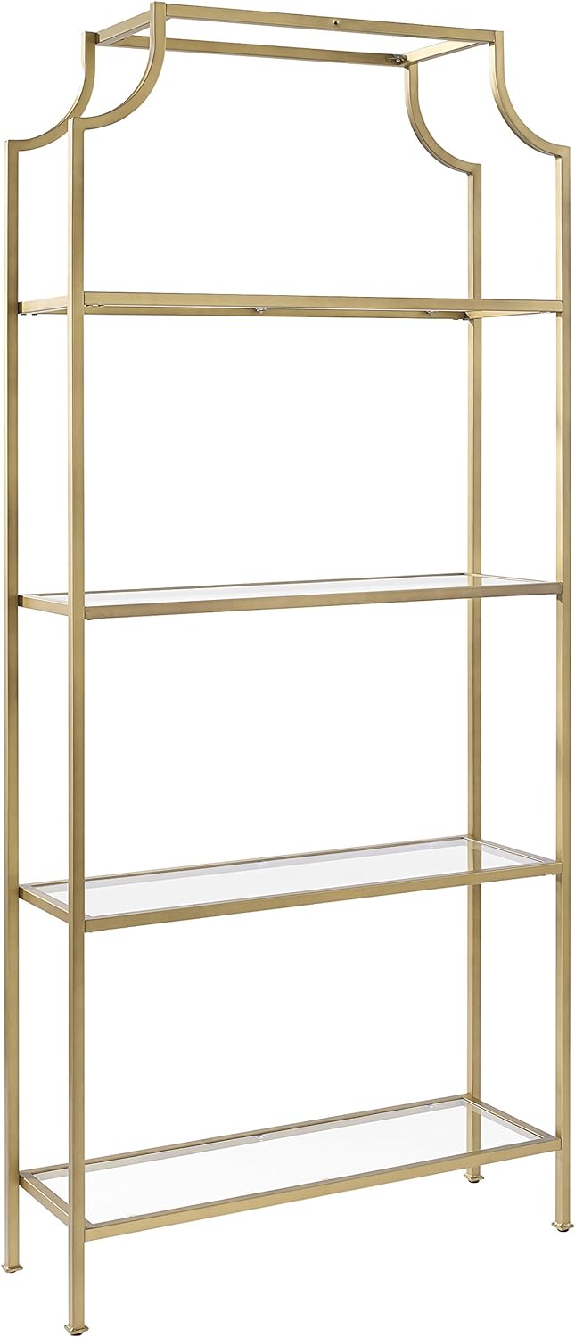 Gold and Glass Bookcase J8815