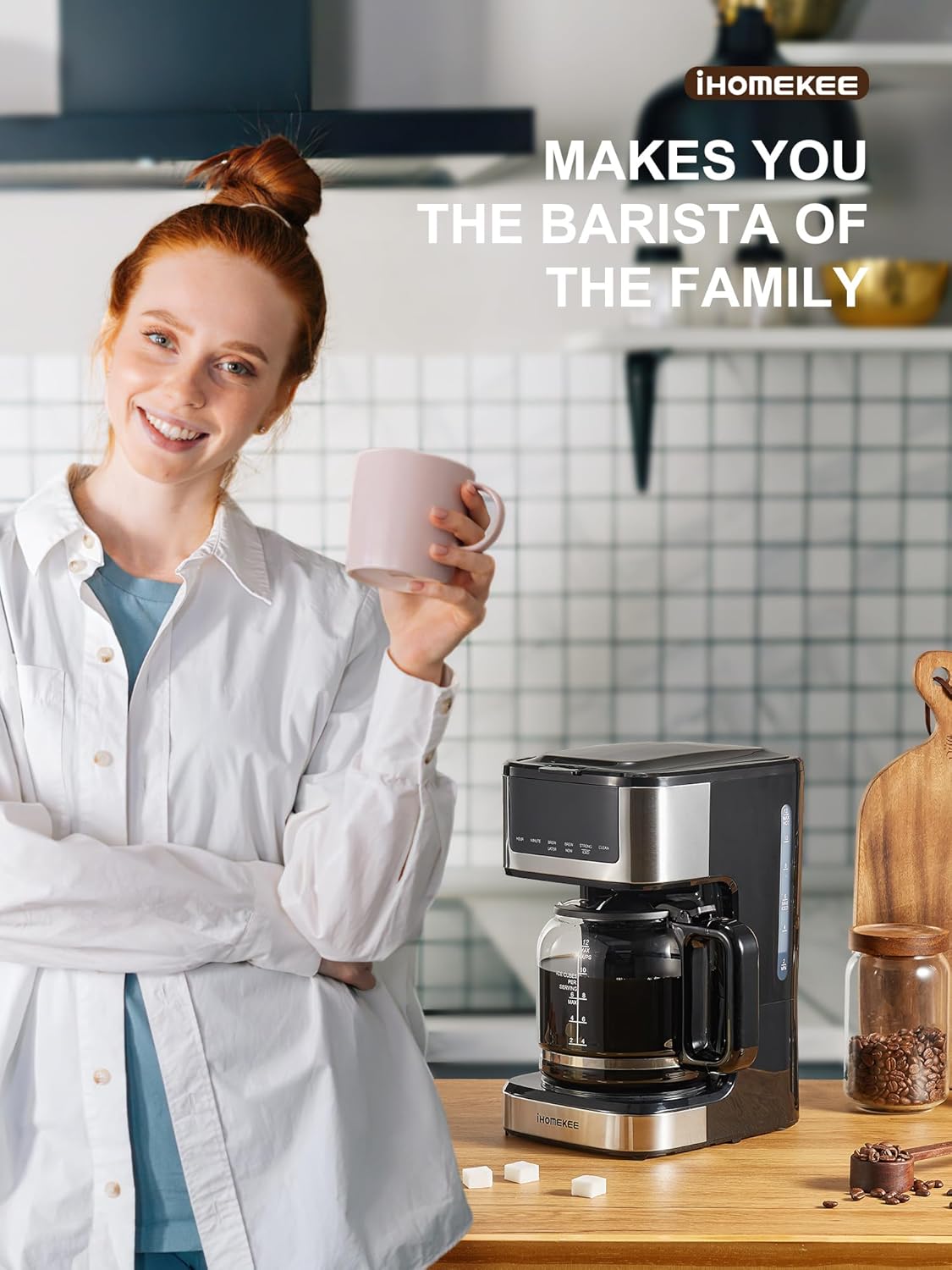 12 Cup Programmable Drip Coffee Maker with Iced Coffee Function O300495