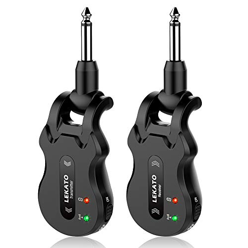 Black 5.8 Wireless Guitar Transmitter Receiver 4 Channels Q40351
