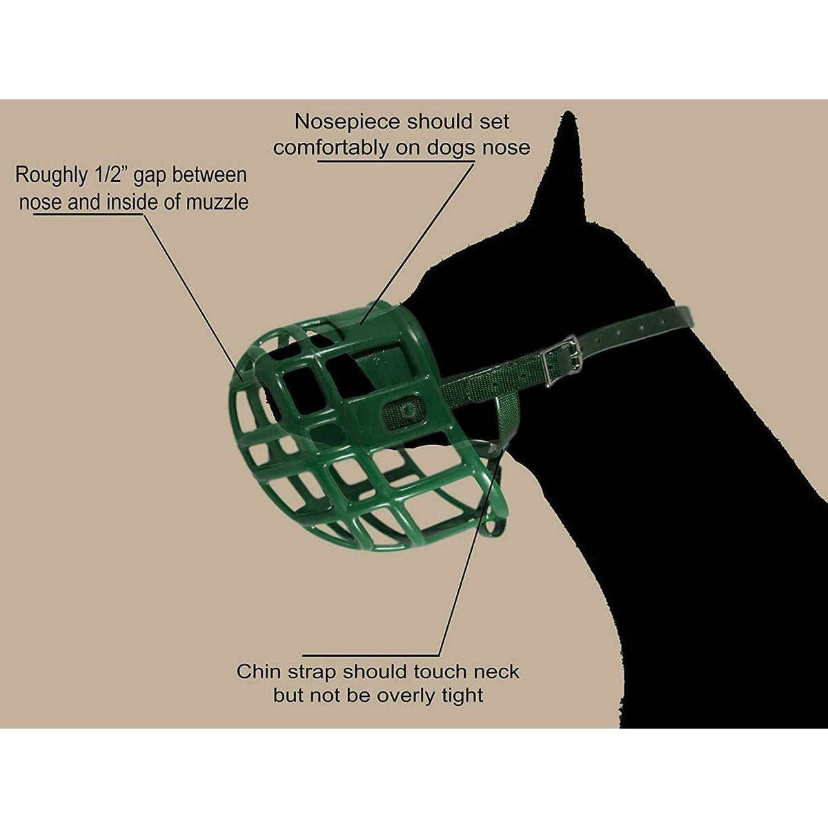 Plastic Dog Muzzle with Adjustable Headstall Z6991