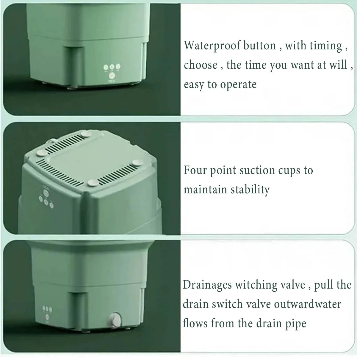Foldable Mini Washing Machine 3 Speeds Timed O2499