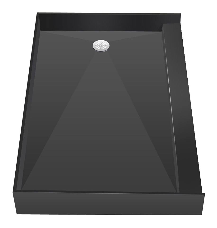 Single Curb Shower Pan with Right Drain C576961