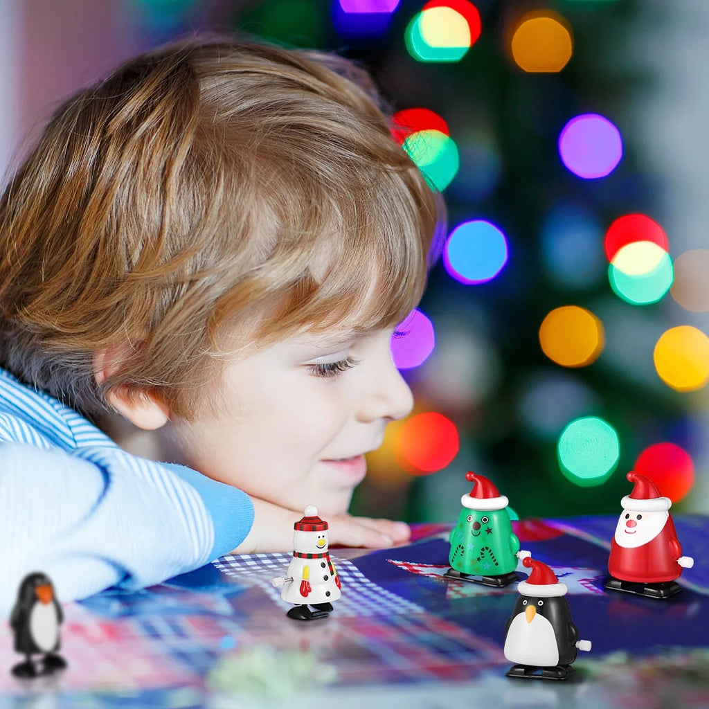 8pcs Christmas Wind Up Walking Toys V7347