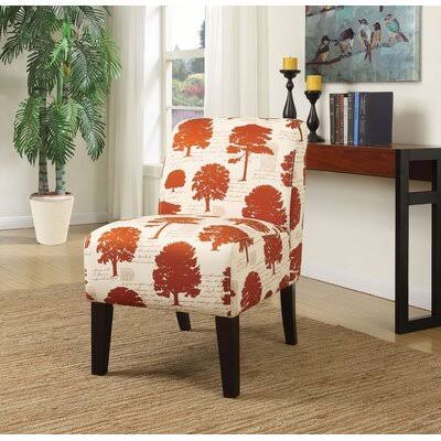 Red/White Fabric Accent Chair O284