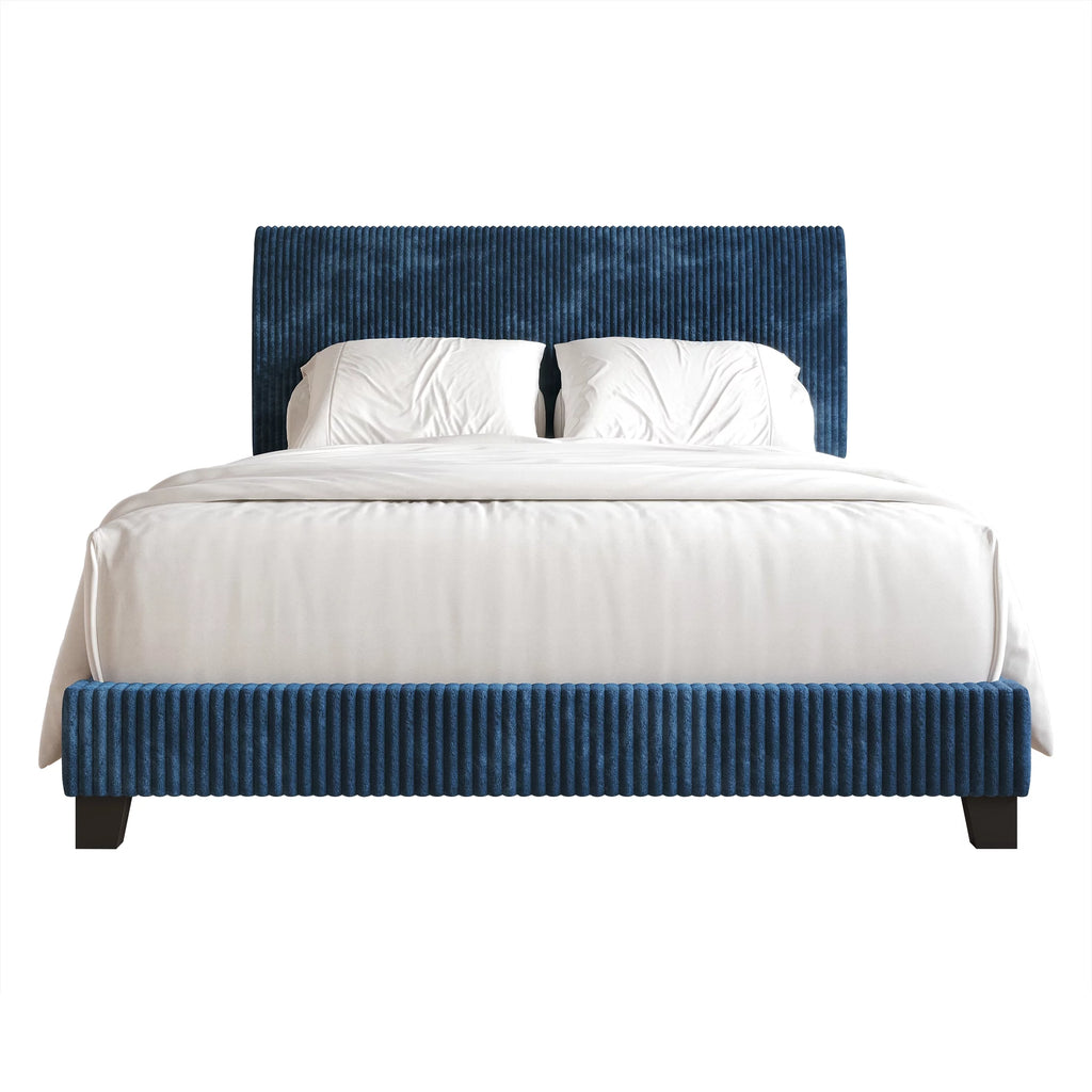 Black Velvet Upholstered Full Bed U622116