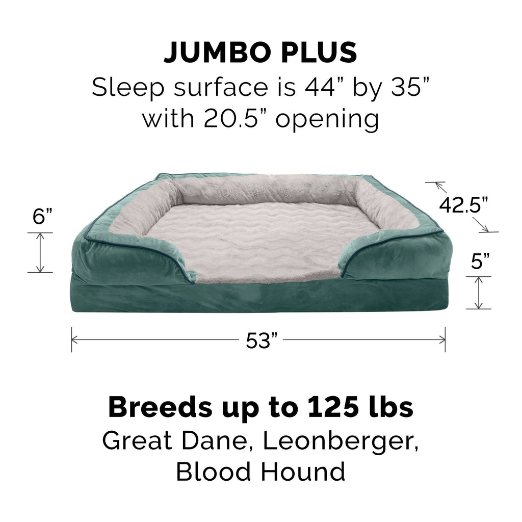 Celadon Green Velvet Sofa Dog Bed M921