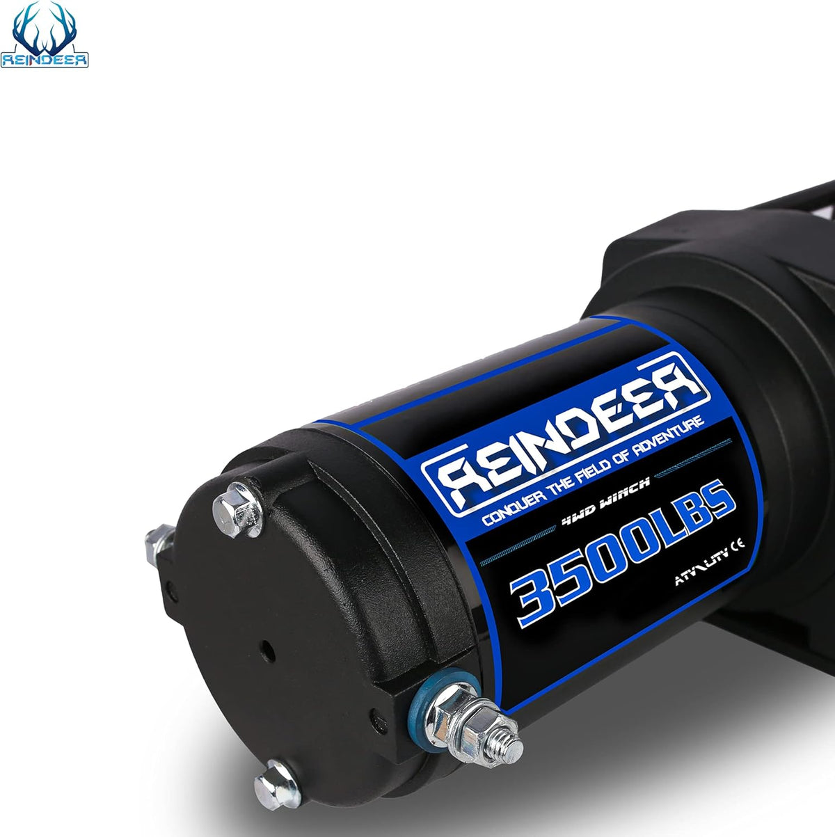 12V 3500 lb Electric Winch Kit Synthetic Rope with Hawse Fairlead Waterproof IP67 Wireless Remotes G633005