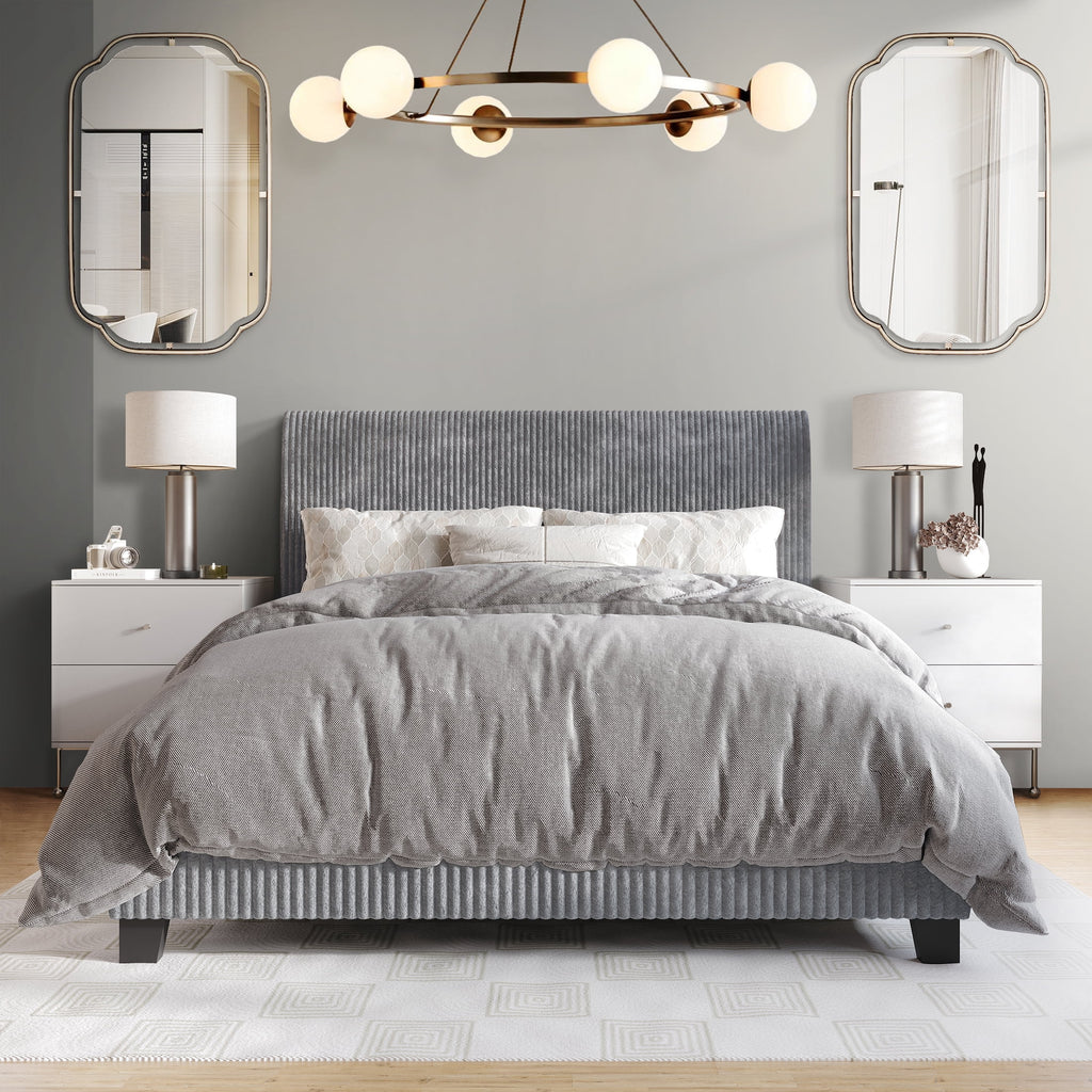 Black Velvet Upholstered Full Bed U622116