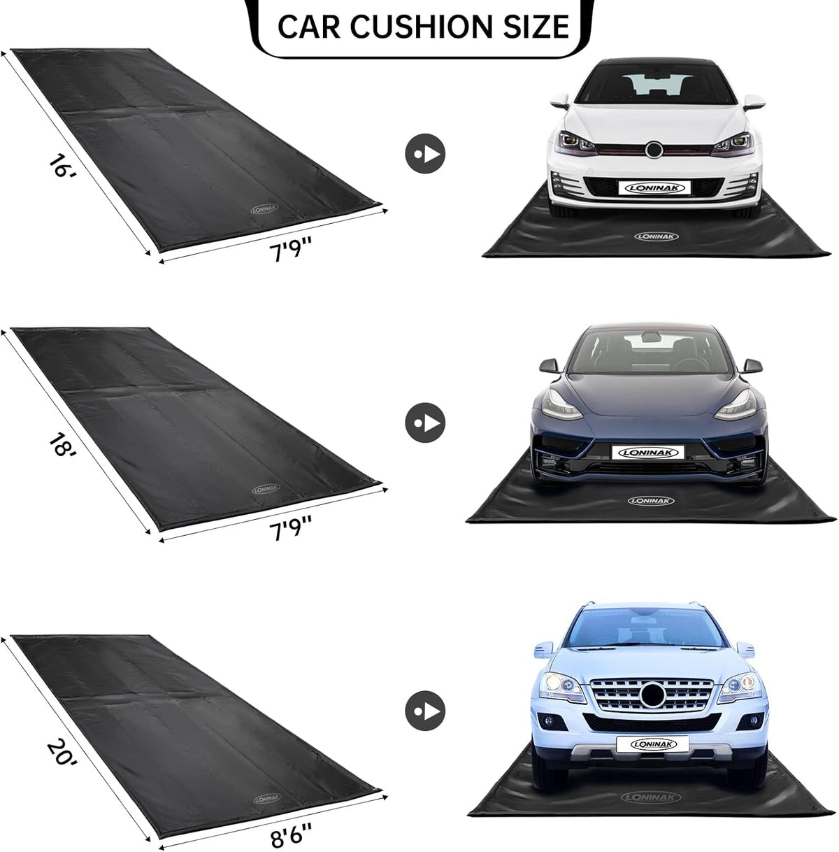 Garage Floor Mat 8'6"x20' Water Barrier Snow Melting Mat G88628