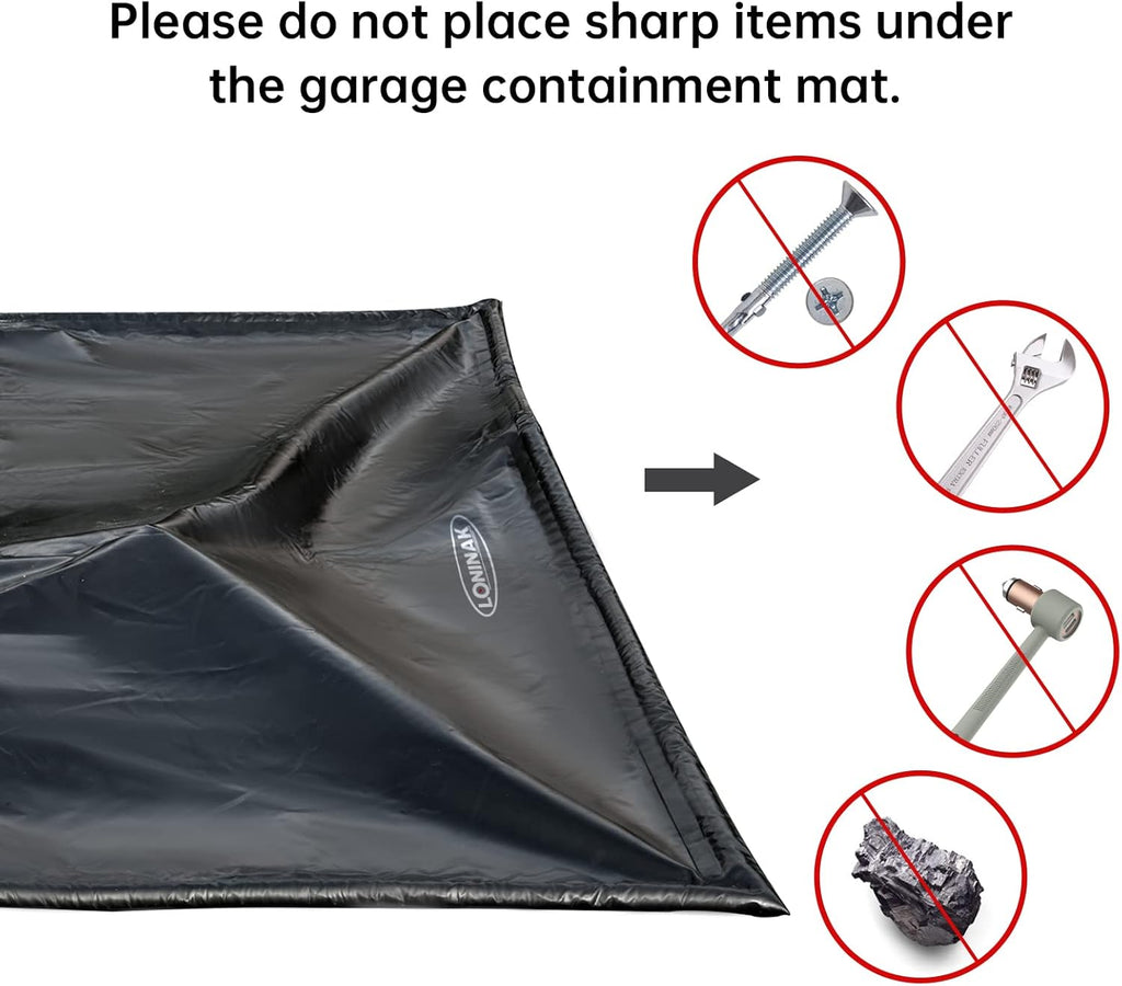 Garage Floor Mat 8'6"x20' Water Barrier Snow Melting Mat G88628