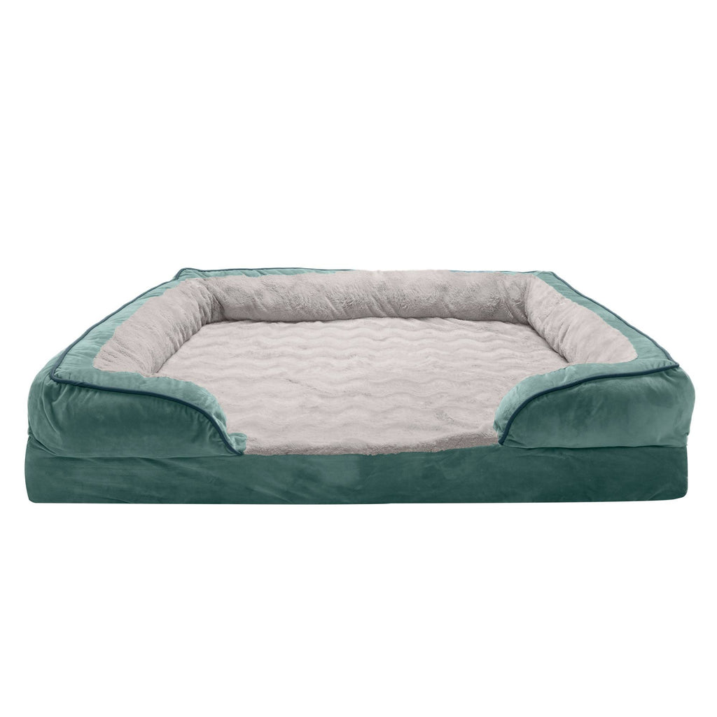 Celadon Green Velvet Sofa Dog Bed M921