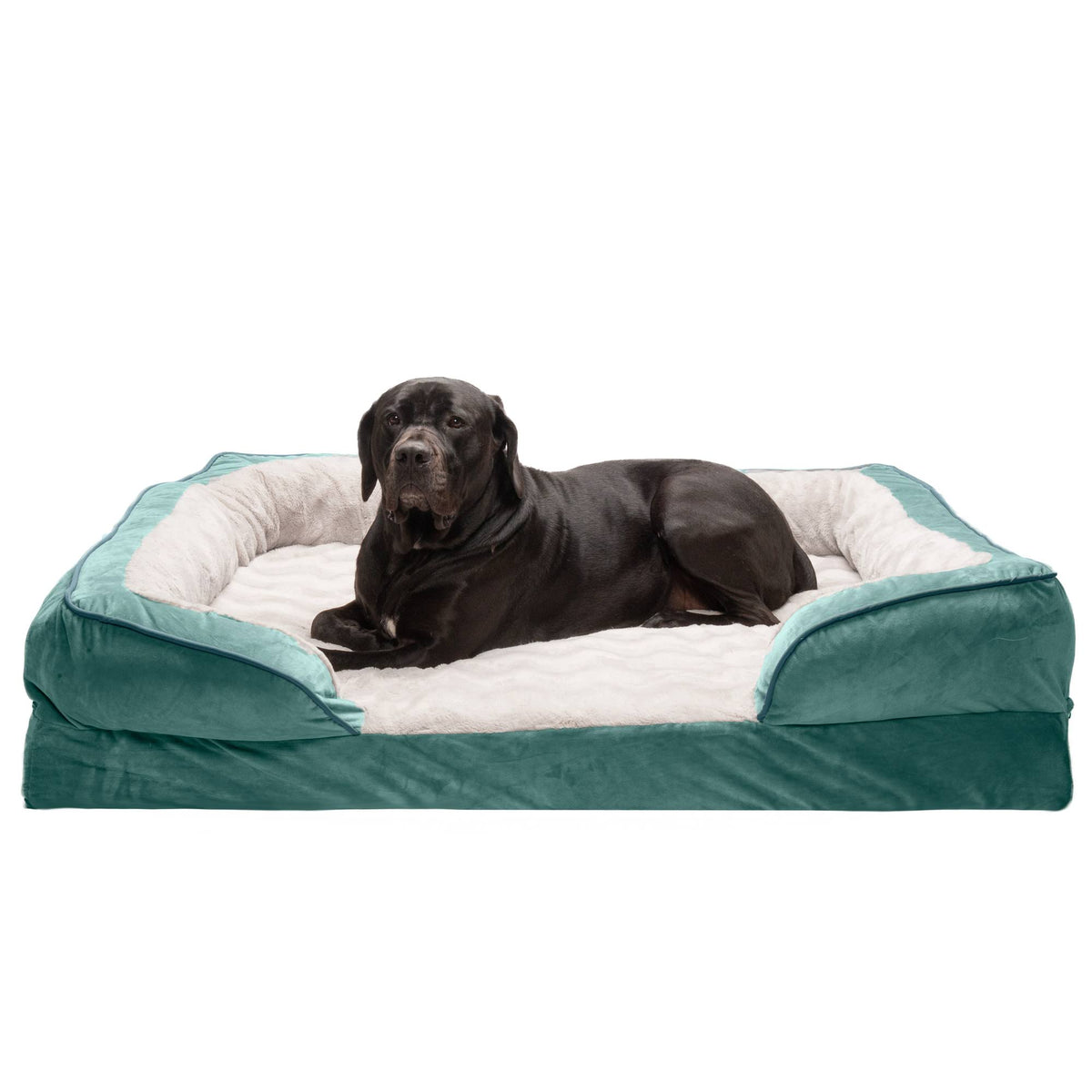 Celadon Green Velvet Sofa Dog Bed M921