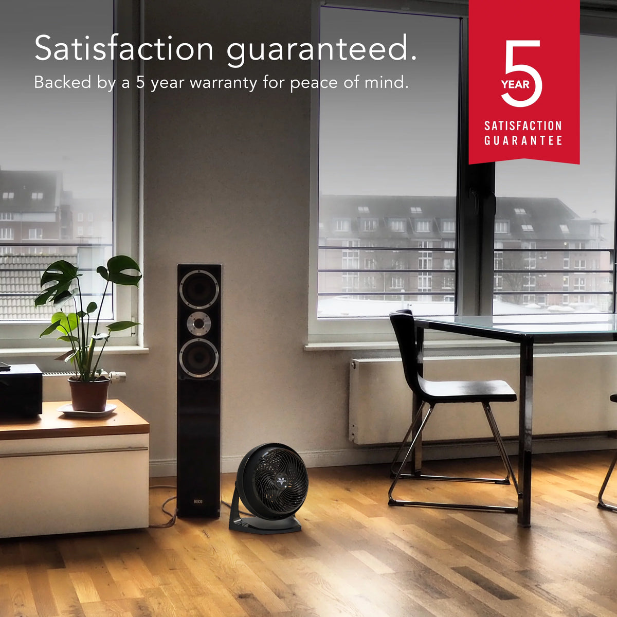 Black Whole Room Air Circulator Floor Fan I379