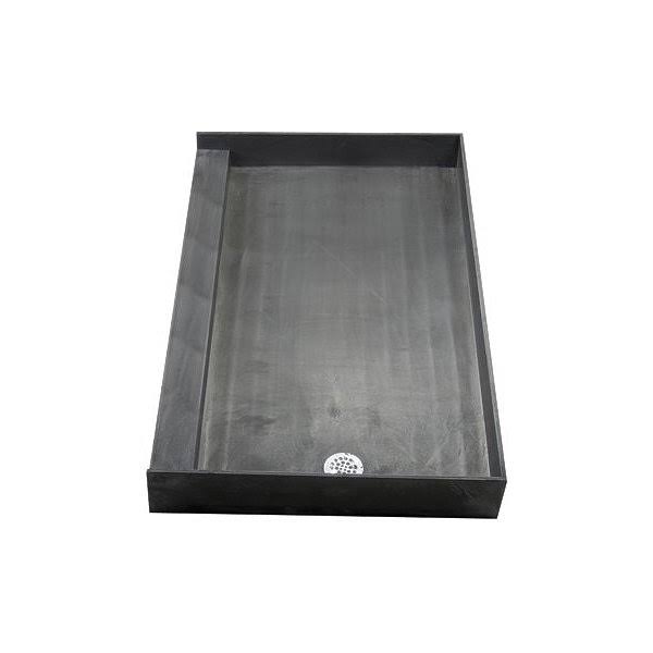 Single Curb Shower Pan with Right Drain C576961