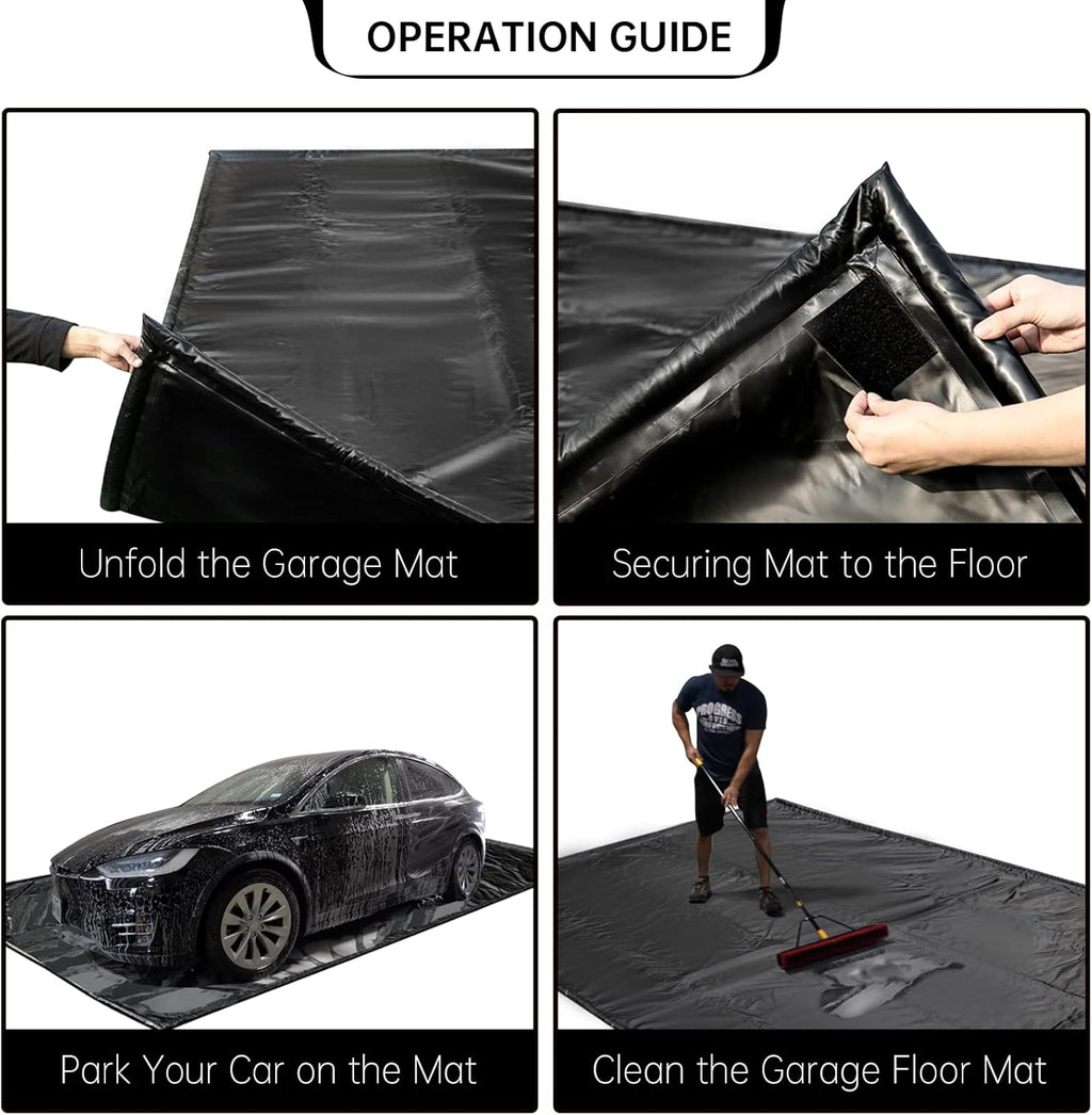 Garage Floor Mat 8'6"x20' Water Barrier Snow Melting Mat G88628