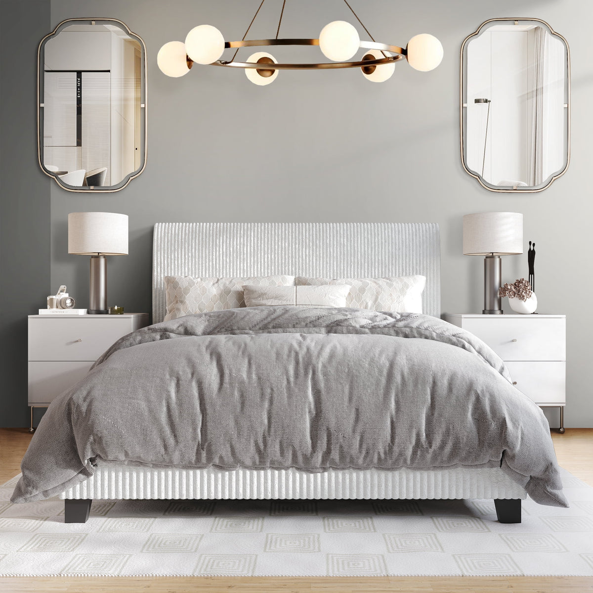 Black Velvet Upholstered Full Bed U622116