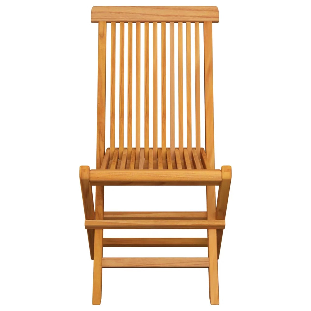 Set of 4 Wooden Foldable Outdoor Dining Chairs with Black Cushion Q721