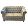 Dark Linen Chesterfield Loveseat H431534